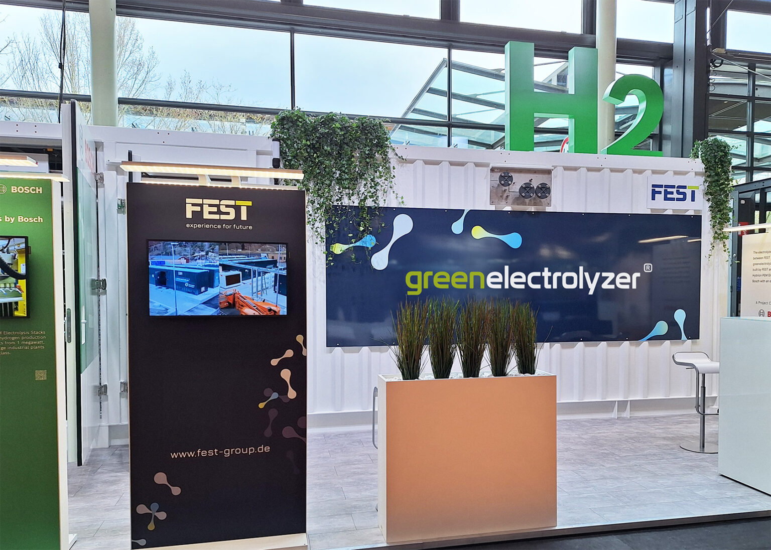 greenelektrolyzer auf der Hannover Messe