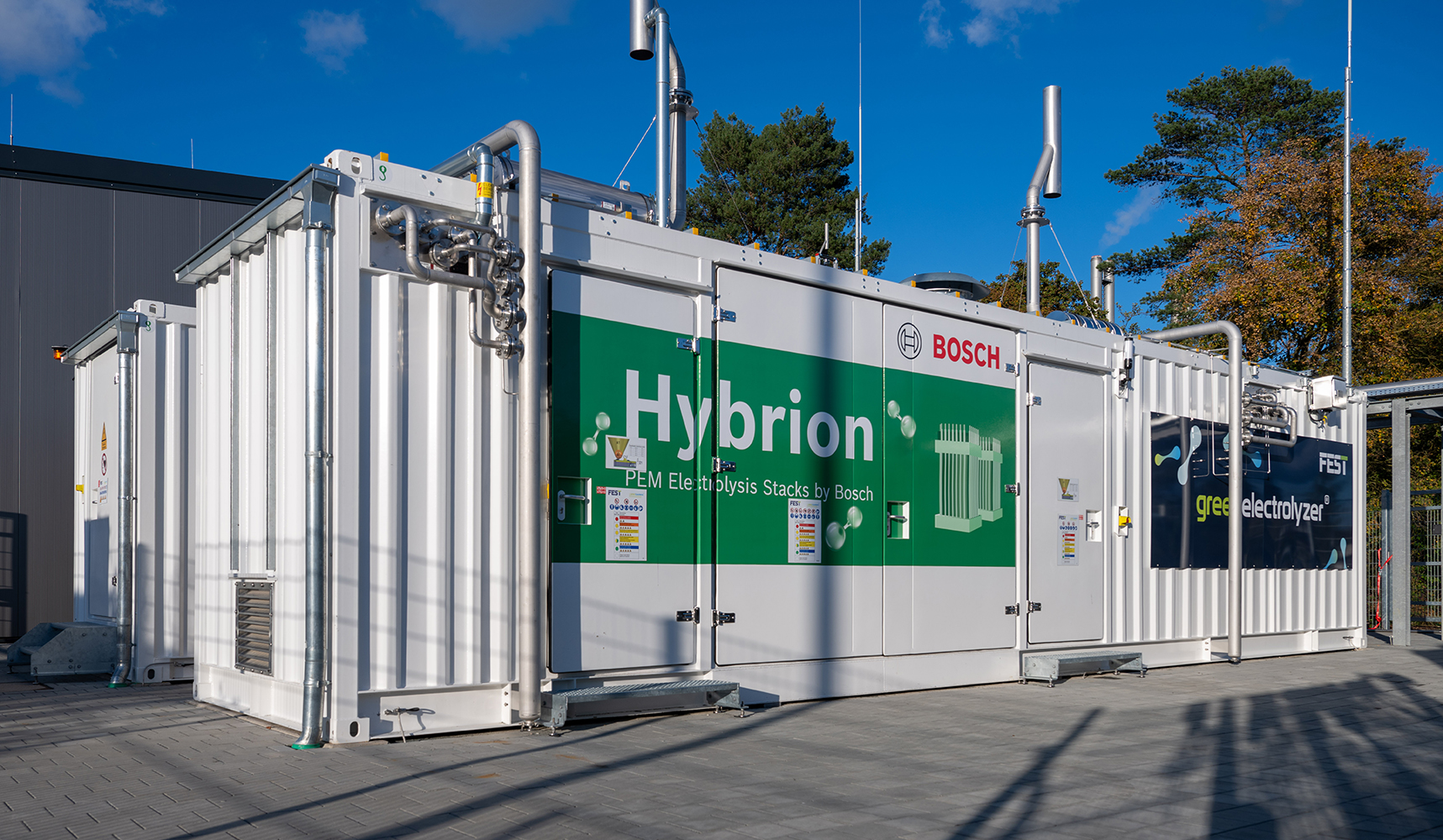 Fest Elektrolyseur am Bosch Standort in Bamberg